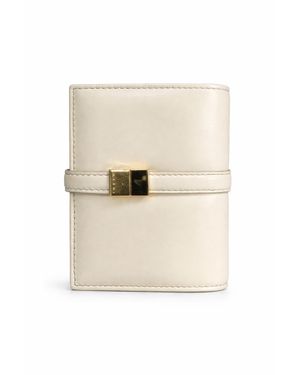 Marni Prisma Billfold Leather Wallet - Natural