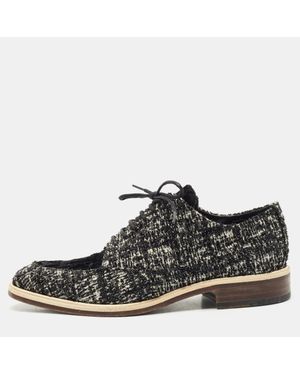 Lanvin Velvet Lace Up Derby - Black
