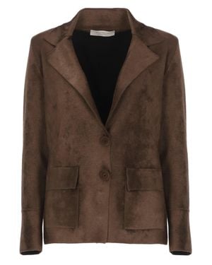D. EXTERIOR Wool-Blend Classic Blazer - Brown
