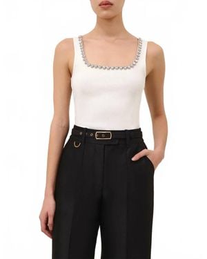 Zimmermann Embellished Tank Top - Black