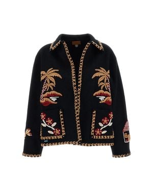 Alanui Remember Me Embroidered Virgin Wool Jacket - Black