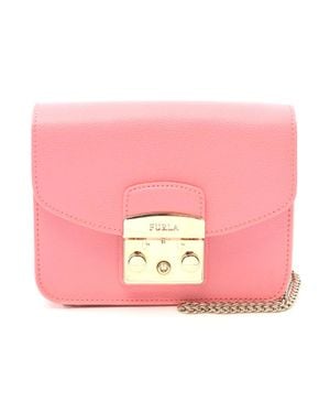 Furla Metropolis Mini Leather Shoulder Bag - Pink