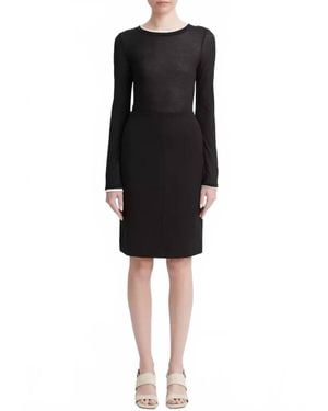 Vince Seamed-Front Pencil Skirt - Black