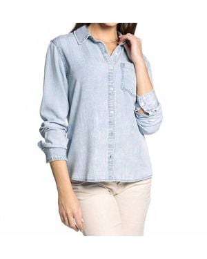 Thread & Supply Annalise Button-Front Shirt - Blue