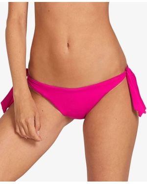 Volcom Juniors Simply Seam Tie-Side Bikini Bottoms - Red