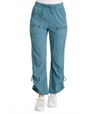 XCVI Trotter Textured Side Cinch Pant - Blue