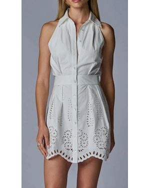 Hevron Domino Dress - Gray