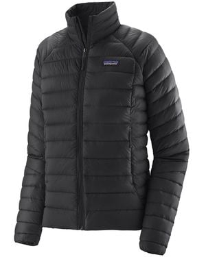 Patagonia Down Sweater Quilted High Collar Jacket - Black
