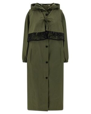 Le twins 'Incisa' Trench Coat - Green