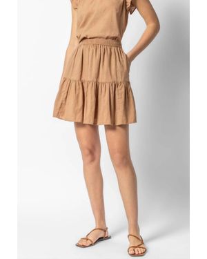 Lilla P Tiered Short Skirt - Natural