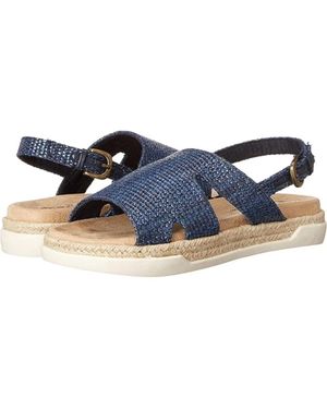 Bella Vita Kato Sandals Woven Espadrille Slingback Gal1216 - Blue