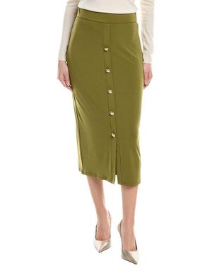 Joseph Ribkoff Solid Midi Skirt - Green