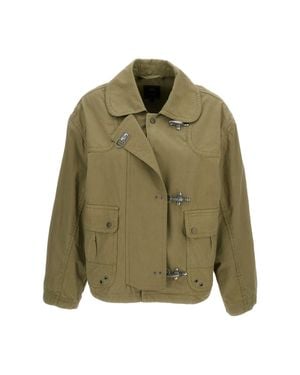 Fay 3 Ganci Cotton Canvas Jacket - Green
