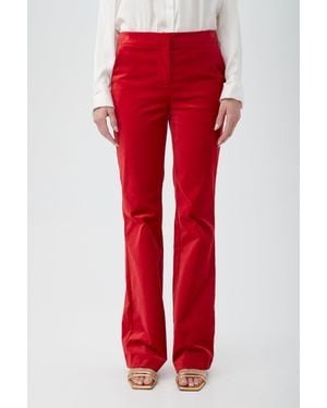 Trina Turk Westport Velveteen Bootcut Pant - Red