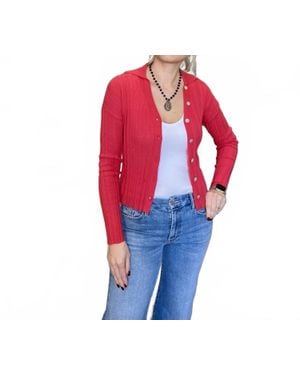 Crush Amarabreeze And Barrell Polo Cardigan - Red