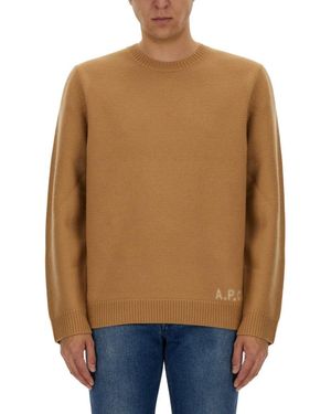 A.P.C. Edward" Jersey Sweater - Natural