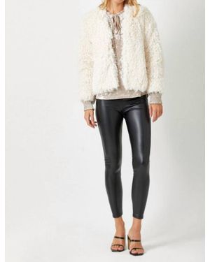 Mystree Faux Fur Open Jacket - Natural