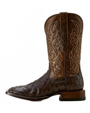 Ariat Full Quill Ostrich Exotic Tekstep Cowboy Boot - Brown