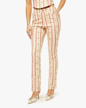 WeWoreWhat Floral Mid Rise Ankle Jeans - Natural