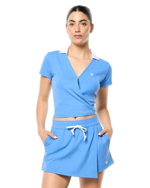 Sergio Tacchini Agata Wrap Polo - Blue