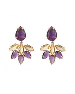 Bounkit Detachable Bottom Sybil Earrings - Purple