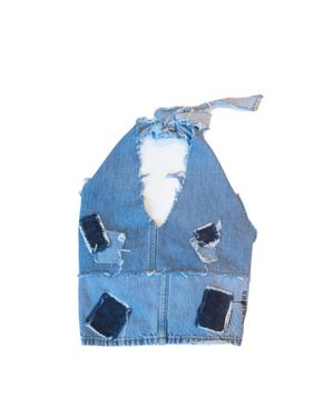KnotWtr Denim Round Top - Blue