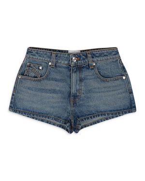 Rhude Low-Waist Denim Shorts - Blue