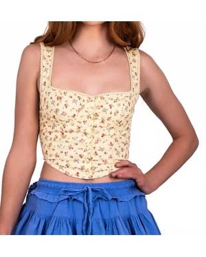 Rumored Ditsy Antoinette Tank Top - Blue