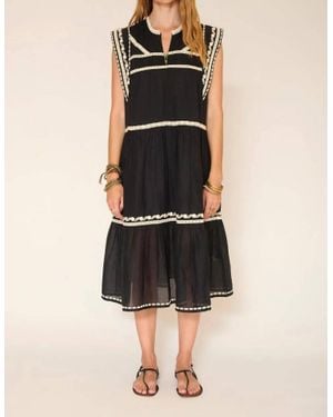 Mkt Studio Roleo Bohemian Midi Dress - Black