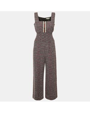 Maje Tweed Patelle Sleeveless Jumpsuit - Brown