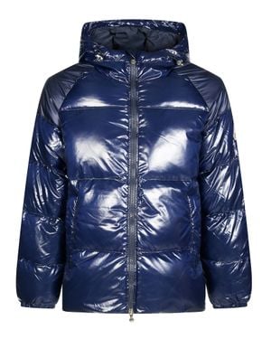 Pyrenex Hooded Polyamide Jacket With Fitted Silhouette - Blue