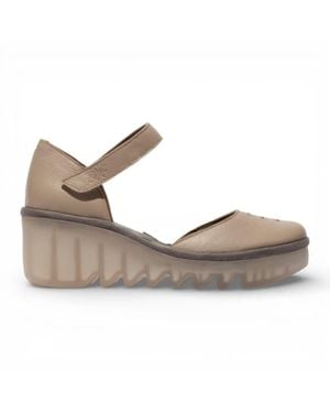 Fly London Leather Sandals Versatile Comfort Everyday Wedge Shoes - Gray
