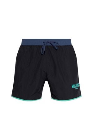 Moschino Relaxed Contrast Trim Swim Shorts - Blue