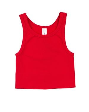 Nikibiki Junior Sawyer Chevron Highneck Crop Top - Red