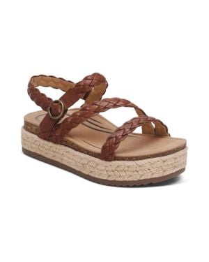 Aetrex Julia Platform Sandal - Brown