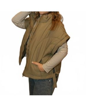 Miou Muse Bria Puffer Vest - Green