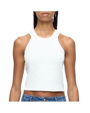 Closed Racer Top - White