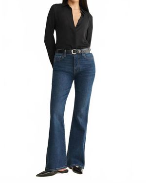Warp & Weft Nao Stretch Bootcut Pants - Blue