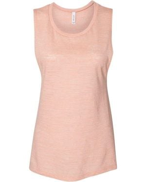 Bella Canvas Flowy Scoop Muscle Tank - Pink
