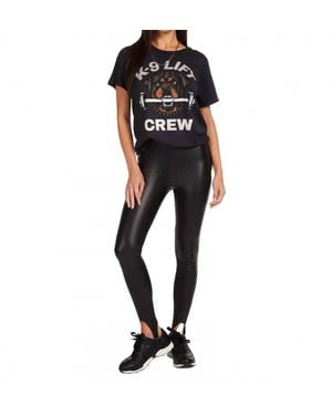 Lauren Moshi Ruthie K-9 Lift Crew Top - Black