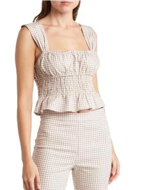 WeWoreWhat Smocked Top - White