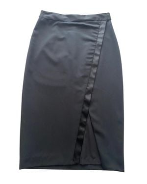 Nicole Miller Tuxedo Skirt - Blue