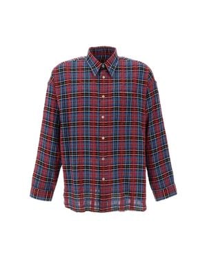 sunflower Multi Stable Checked Cotton-Blend Shirt - Red