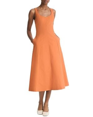 Vince Seamed Tank Dress - Orange