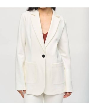 Joseph Ribkoff Formal Notched Lapel Blazer - White