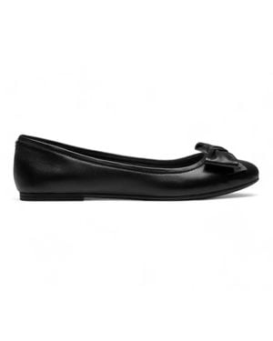 Windsor Smith Leather Flat Shoes With Bow - Black
