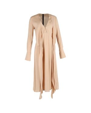 Petar Petrov Dedra Bow Detail Maxi Dress - Natural