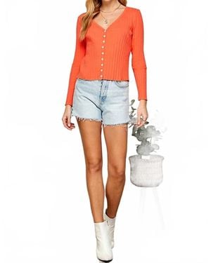 Twenty Ten Long Sleeve Ribbed Cardigan - Blue