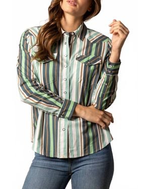 Kimes Ranch Kai Pearl Snap Shirt - Green
