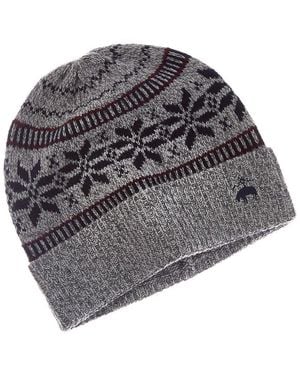 Brooks Brothers Snowflake Fairisle Wool & Cashmere-Blend Beanie - Gray
